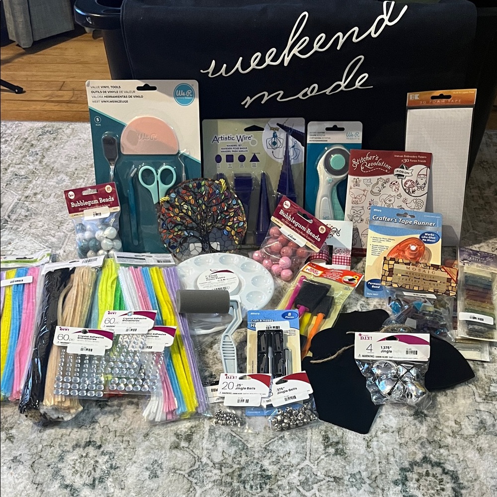 Craft Supplies Bundle with Tools and Beads